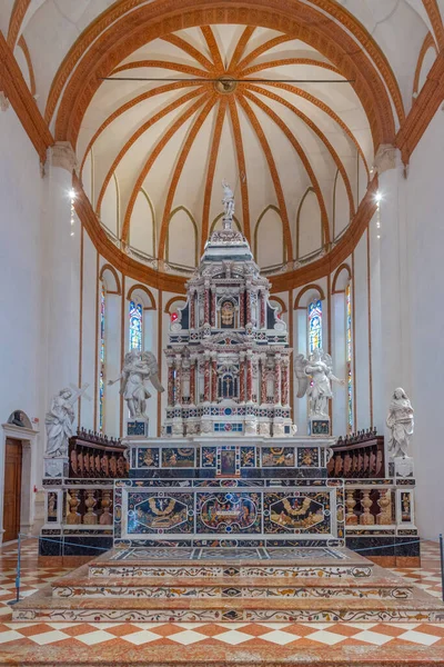Vicenza Italië Augustus 2021 Interieur Van Kathedraal Van Santa Maria — Stockfoto