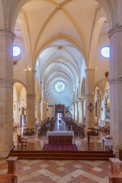Vicenza Olaszország 2021 Augusztus Santa Maria Annunciata Katedrális Belseje Vicenzában — Stock Fotó
