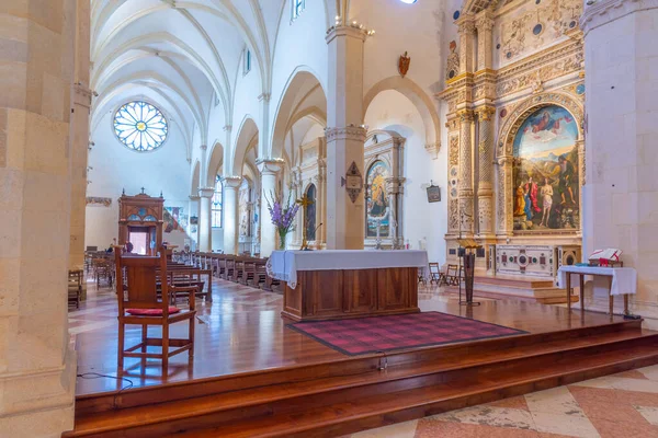 Vicenza Italien August 2021 Innenausbau Der Kathedrale Santa Maria Annunciata — Stockfoto