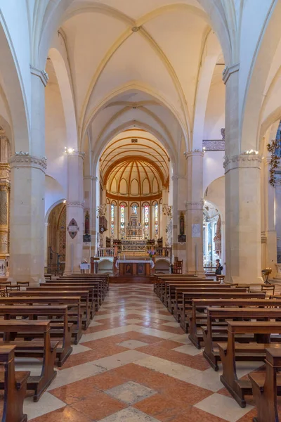 Vicenza Agosto 2021 Interno Della Cattedrale Santa Maria Annunciata Vicenza — Foto Stock