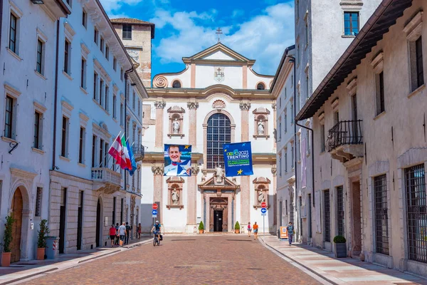 Kostel San Francesco Saverio Trentu Itálie — Stock fotografie