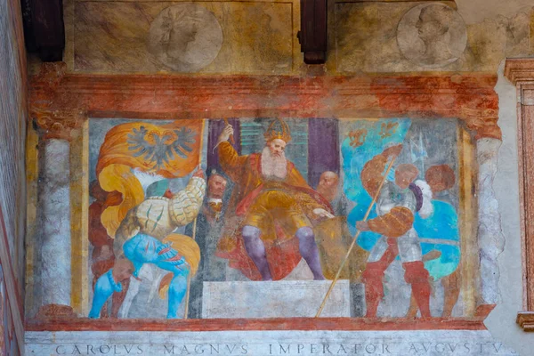 Trento Italien Augusti 2021 Frescoes Castello Del Buonconsiglio Trento Italien — Stockfoto