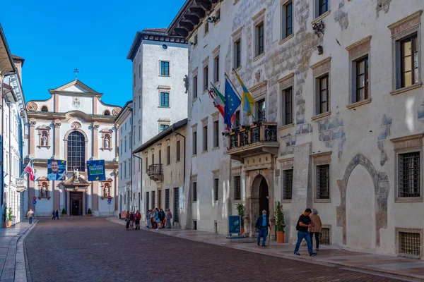 Trento Włochy Sierpnia 2021 Palazzo Geremia Trento Włochy — Zdjęcie stockowe