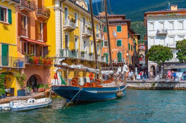 Malcesine, İtalya, 27 Ağustos 2021, Malcesine, İtalya