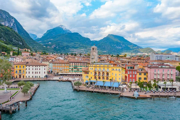 Riva Del Garda Italie Août 2021 Promenade Bord Lac Riva — Photo