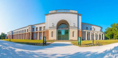 Parma, İtalya, 24 Eylül 2021: İtalyan kenti Parma 'da Teatro al Parco