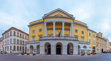 Piacenza, İtalya, 26 Eylül 2021 Piacenza İtalya Belediye Tiyatrosu
