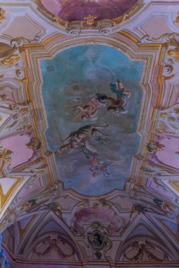 Perugia, İtalya, 2 Ekim 2021: İtalya 'nın eski Perugia kentindeki Palazzo Sorbello' nun İçişleri.