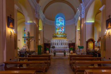 Gubbio, İtalya, 1 Ekim 2021: Gubbio İtalya 'da Sant' Ubaldo Bazilikası