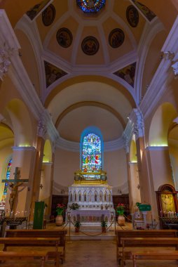 Gubbio, İtalya, 1 Ekim 2021: Gubbio İtalya 'da Sant' Ubaldo Bazilikası