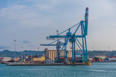 Ancona, İtalya, 26 Eylül 2021: Ancona İtalya Limanı
