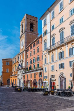 Ancona, İtalya, 26 Eylül 2021: Piazza del Plebiscito, Ancona İtalya