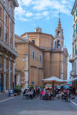 Ancona, İtalya, 26 Eylül 2021: Ancona, İtalya 'daki Kutsal Ayin Kilisesi.