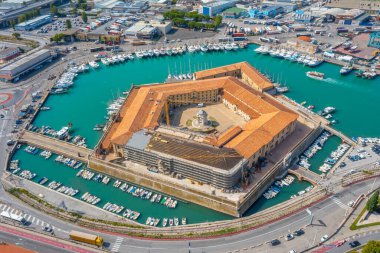 Ancona, İtalya, 26 Eylül 2021: Ancona İtalya 'daki Köstebek Vanvitelliana Kalesi