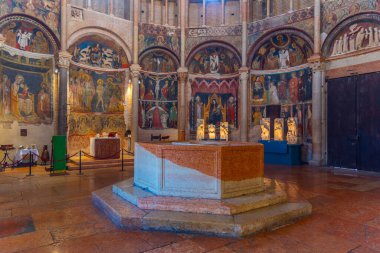 Parma, İtalya, 25 Eylül 2021: Parma İtalya 'nın Vaftizhanesi