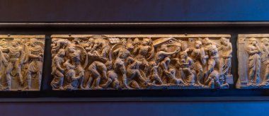 Mantua, İtalya, 23 Eylül 2021: İtalyan kenti Mantua 'daki Palazzo Ducale' nin Tavanı.