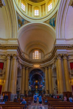 Bologna, İtalya, 22 Eylül 2021: Bologna, İtalya 'da Madonna di San Luca Sığınağı.