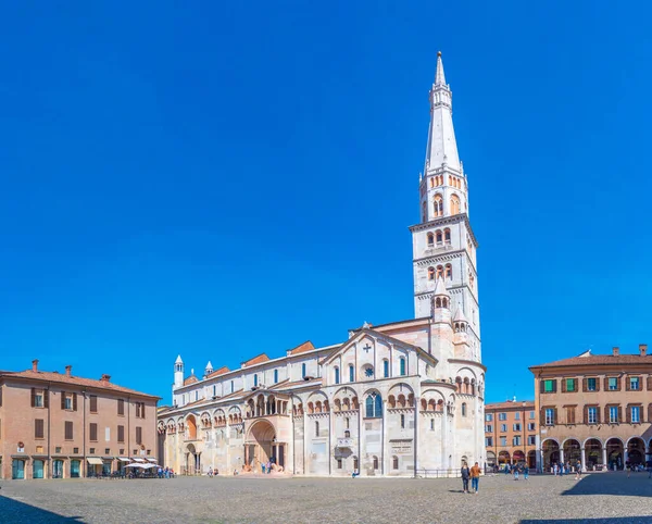 Modena Italien September 2021 Kathedrale Von Modena Und Ghirlandina Turm — Stockfoto