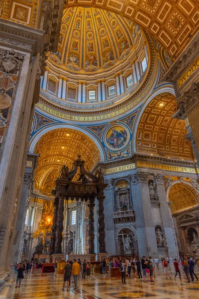 Roma Itália Outubro 2021 Interior Basílica São Pedro Vaticano — Fotografia de Stock