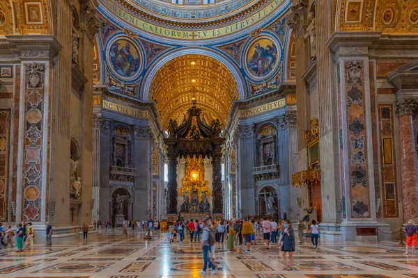 Rome Italie Octobre 2021 Intérieur Basilique San Pietro Vatican — Photo