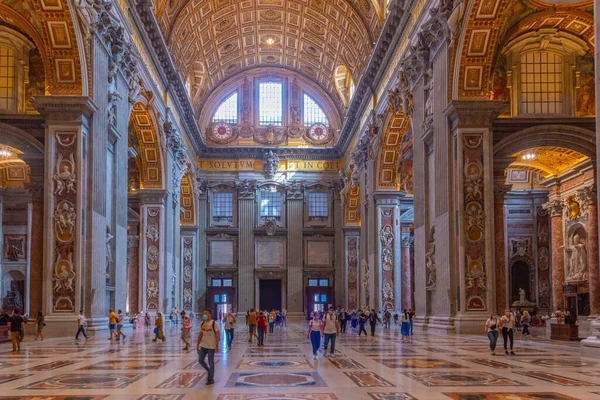 Rome Italy October 2021 Interior Basilica San Pietro Vatican — Stock Photo, Image