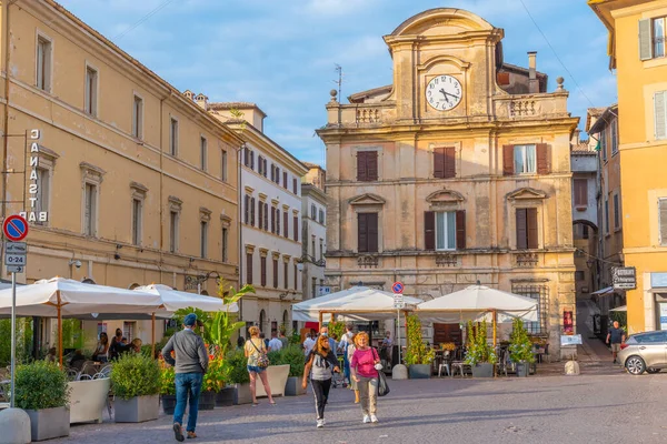 Spoleto Olaszország 2021 Október Keskeny Utca Spoleto Olasz Város Központjában — Stock Fotó