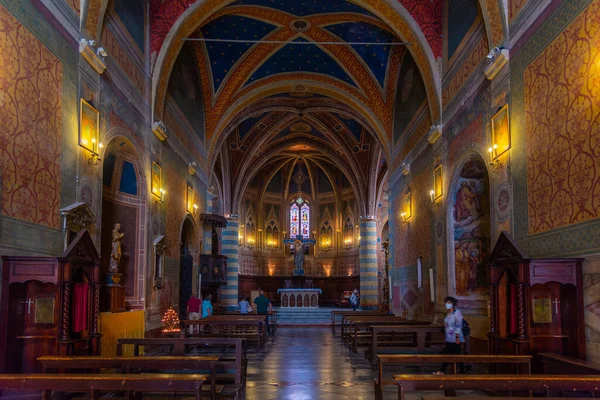 Spello Italy October 2021 Interior Church Santa Maria Maggiore Italian — Stock Photo, Image