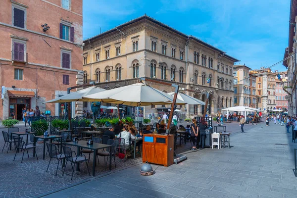 Perugia Itálie Října 2021 Piazza Giacomo Matteotti Starém Městě Perugia — Stock fotografie