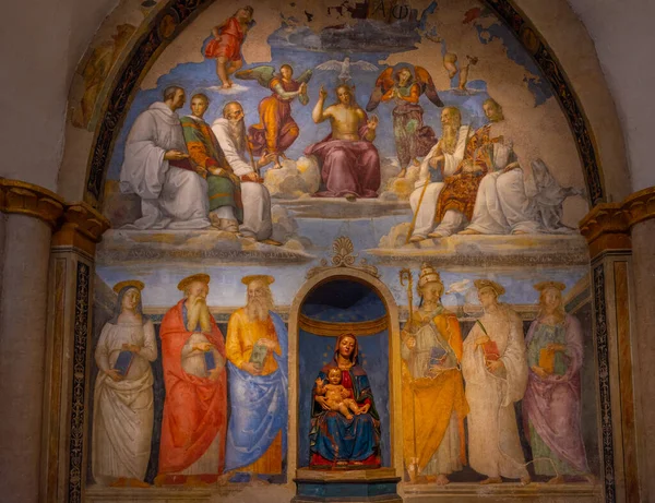 Perugia Italien Oktober 2021 Frescoes Vid San Severo Kapell Italienska — Stockfoto