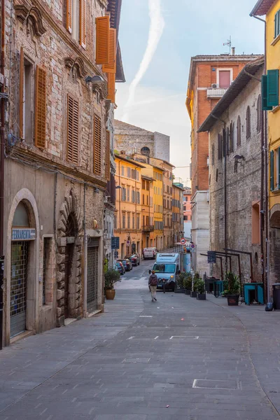 Perugia Italien Oktober 2021 Smal Gata Den Gamla Staden Perugia — Stockfoto