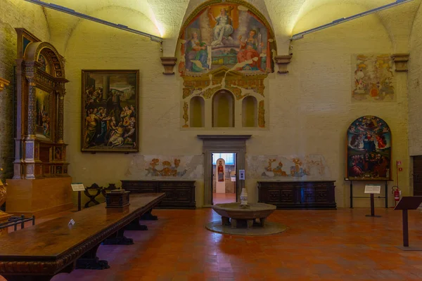 2021年10月1日 意大利Gubbio 意大利Gubbio镇Palazzo Dei Consoli的内政 — 图库照片