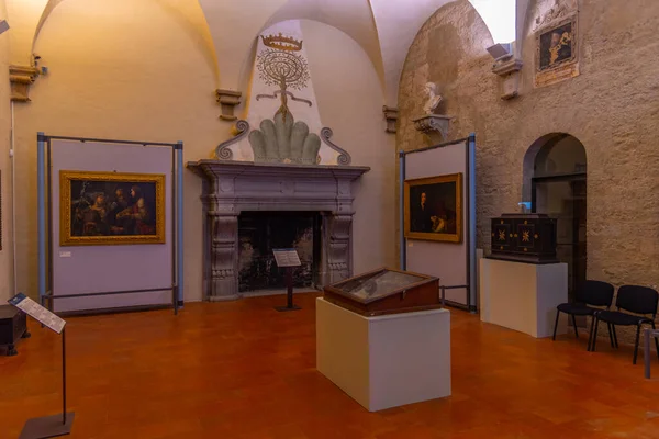 Gubbio Italy October 2021 Interior Palazzo Dei Consoli Italian Town — Stock Photo, Image