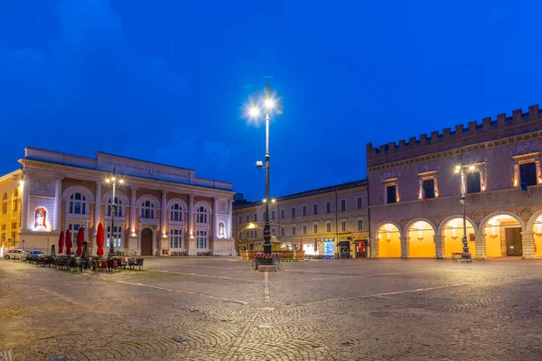 Pesaro Settembre 2021 Alba Piazza Del Popolo Pesaro — Foto Stock