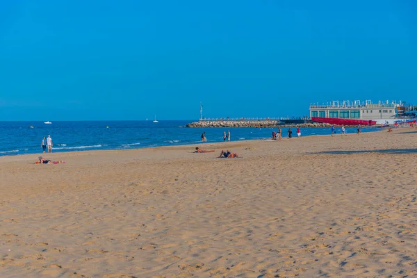 Pesaro Italië September 2021 Mensen Genieten Van Een Zonnige Dag — Stockfoto