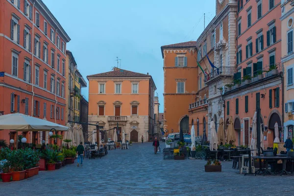 Ancona Italië September 2021 Zonsopgang Uitzicht Piazza Del Plebiscito Ancona — Stockfoto