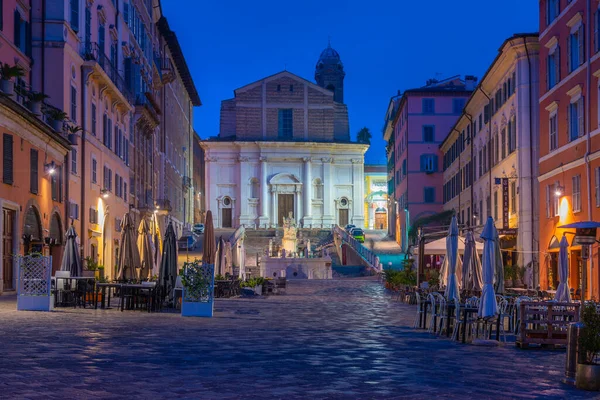 Ancona Italië September 2021 Zonsopgang Uitzicht Sint Domenico Kerk Gezien — Stockfoto