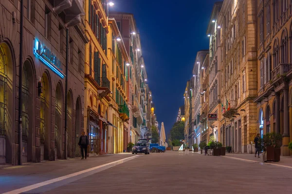 Ancona, İtalya, 28 Eylül 2021: Corso Giuseppe Garibaldi, İtalya 'nın eski Ancona kentinde.