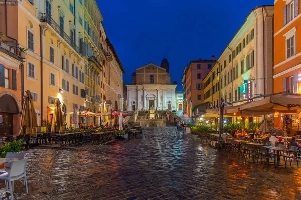 Ancona Italië September 2021 Nachtzicht Sint Domenico Kerk Gezien Achter — Stockfoto