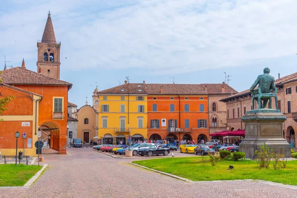 Busseto Itália Setembro 2021 Piazza Giuseppe Verdi Cidade Italiana Busseto — Fotografia de Stock