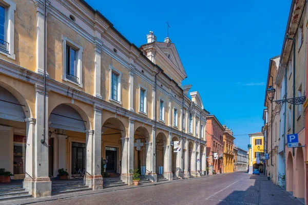 Busseto Italië September 2021 Smalle Straat Het Centrum Van Italiaanse — Stockfoto