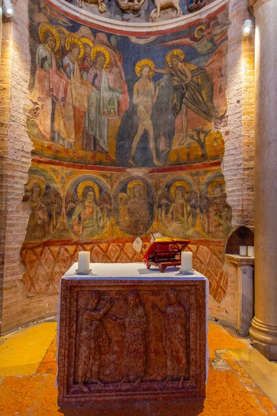 Parma Italië September 2021 Baptisterium Interieur Van Parma Italië — Stockfoto