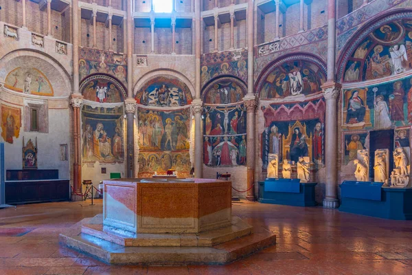 Parma Italia Septiembre 2021 Interior Del Baptisterio Parma Italia — Foto de Stock