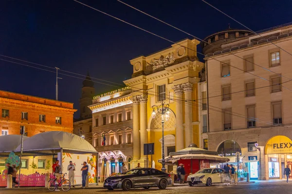 Parma Italië September 2021 Zonsondergang Boven Piazza Giuseppe Garibaldi Het — Stockfoto