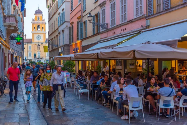 Parma Italien September 2021 Smal Gata Centrala Italienska Parma — Stockfoto