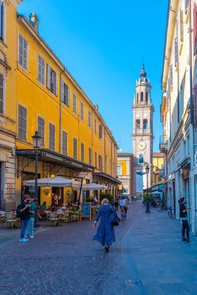 Parma Italië September 2021 Strada Cavour Parma Italië — Stockfoto