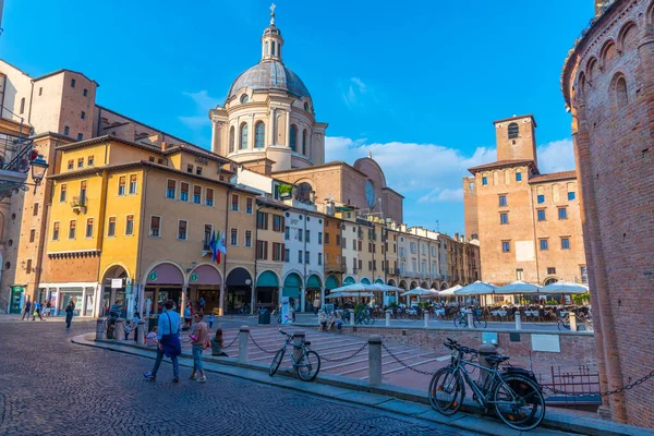 Mantua Italien September 2021 Piazza Delle Erbe Italienska Mantua — Stockfoto