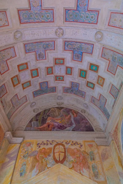 Mantoue Italie Septembre 2021 Plafond Intérieur Palazzo Dans Ville Italienne — Photo