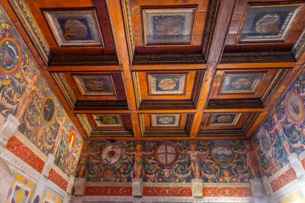 Mantoue Italie Septembre 2021 Plafond Intérieur Palazzo Dans Ville Italienne — Photo
