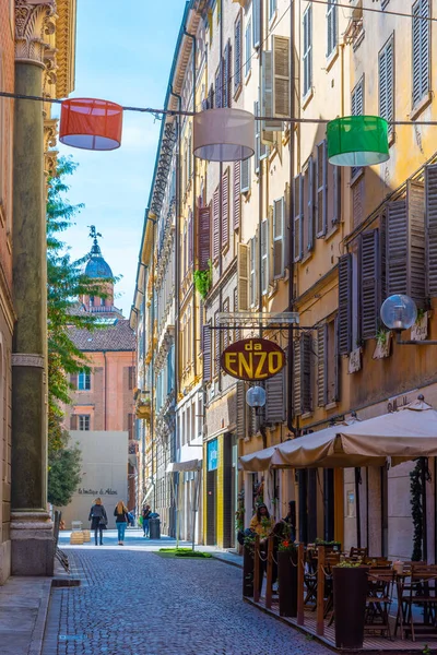 Modena Italien September 2021 Smal Gata Centrala Italienska Modena — Stockfoto