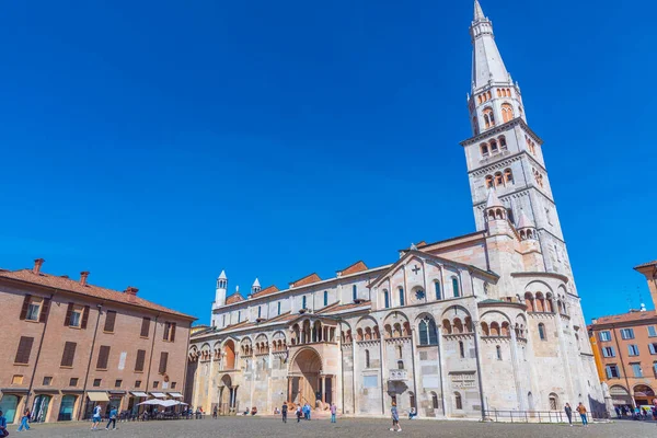 Modena Italien September 2021 Kathedrale Von Modena Und Ghirlandina Turm — Stockfoto